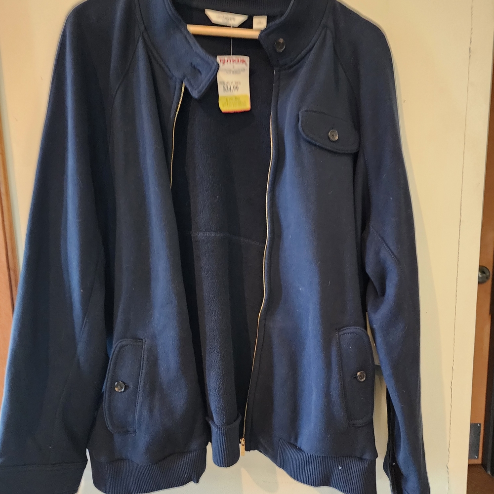 Liz Claiborne Navy Knit Cardigan